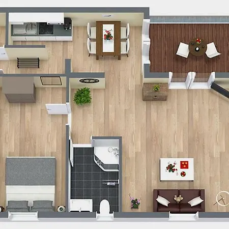 شقة Appartementhaus Warnemuende *